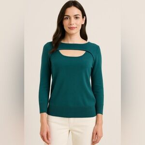 Cable & Gauge Women's Peek-A-Boo Sweater Size Small NWT